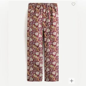 J.Crew Collection silk twill pull on pant in jungle cat